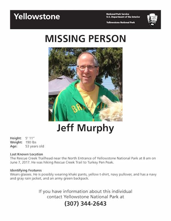 Illinois man missing in Yellowstone National Park