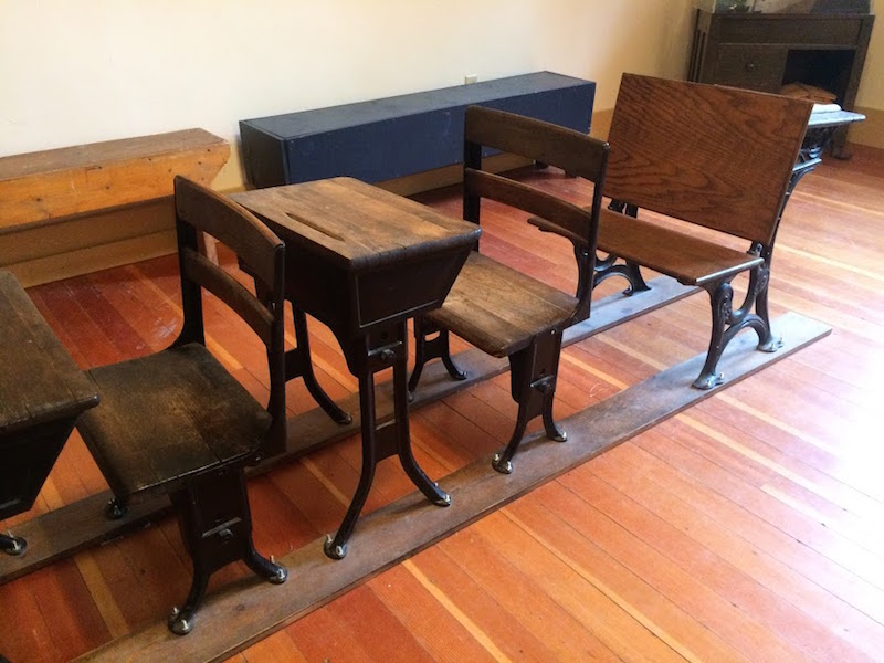 How A Community Came Together To Save This 102 Year Old One Room Many People In The Community Donated Of Their Time And Historical Items Such As This Old Desk Which Was Red By A Local 2nd Grade Class