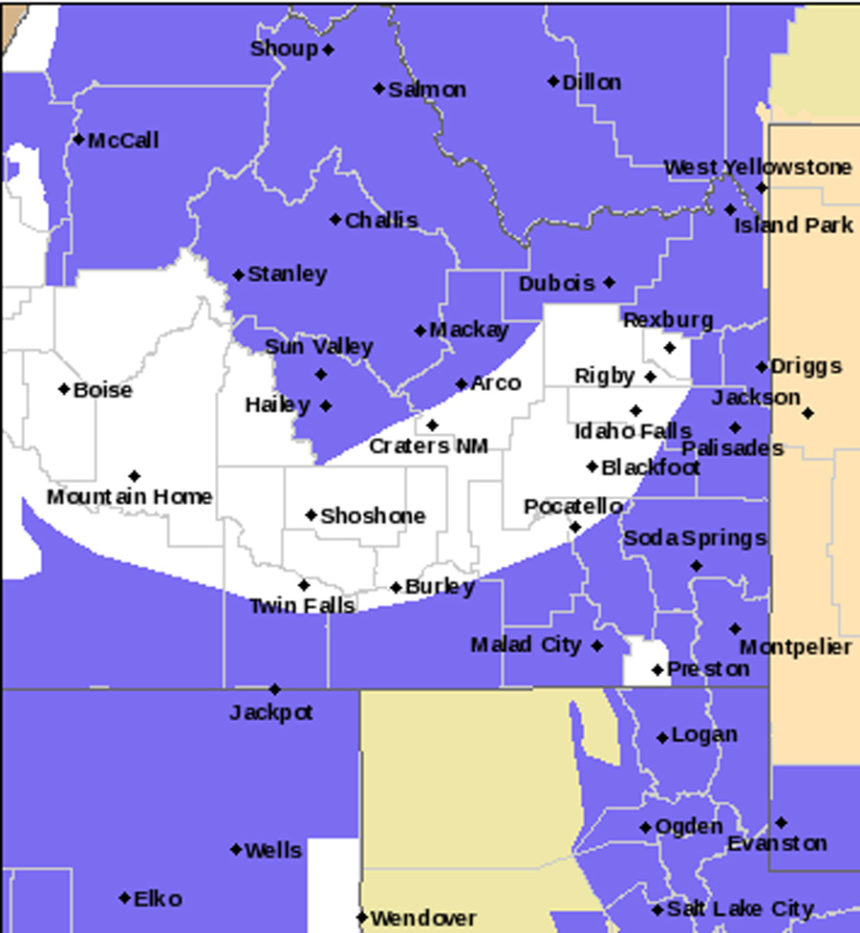 WEATHER & ROADS Snow storm to hit parts of eastern Idaho tonight