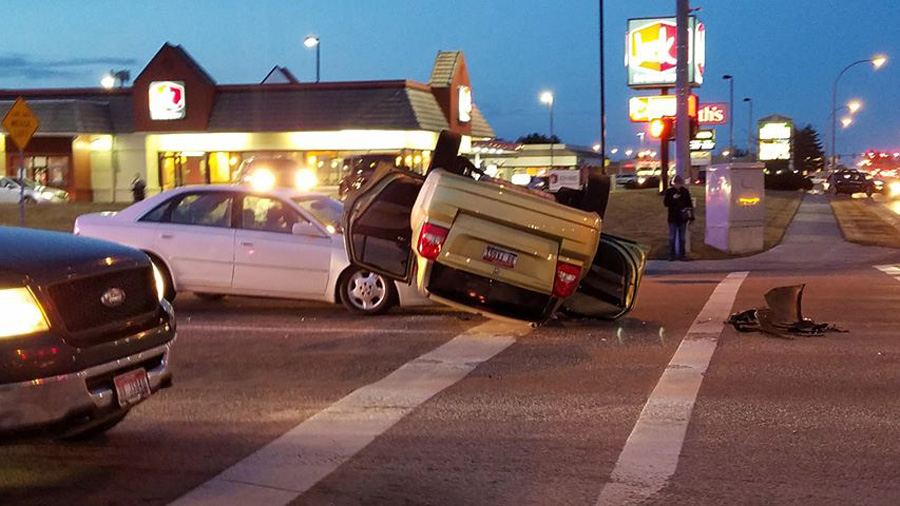 Car rolls after threevehicle crash at Idaho Falls intersection East Idaho News