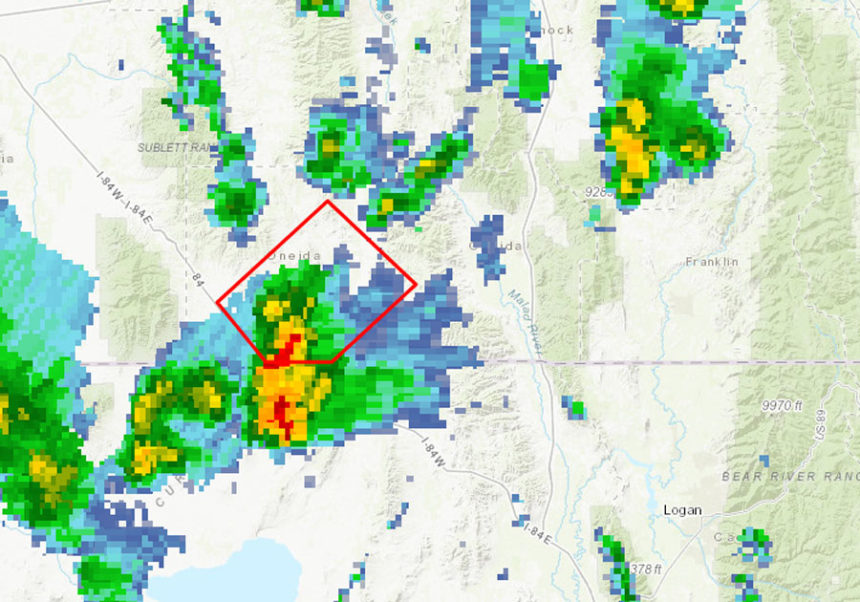 UPDATE Tornado warning expires in Oneida County East Idaho News