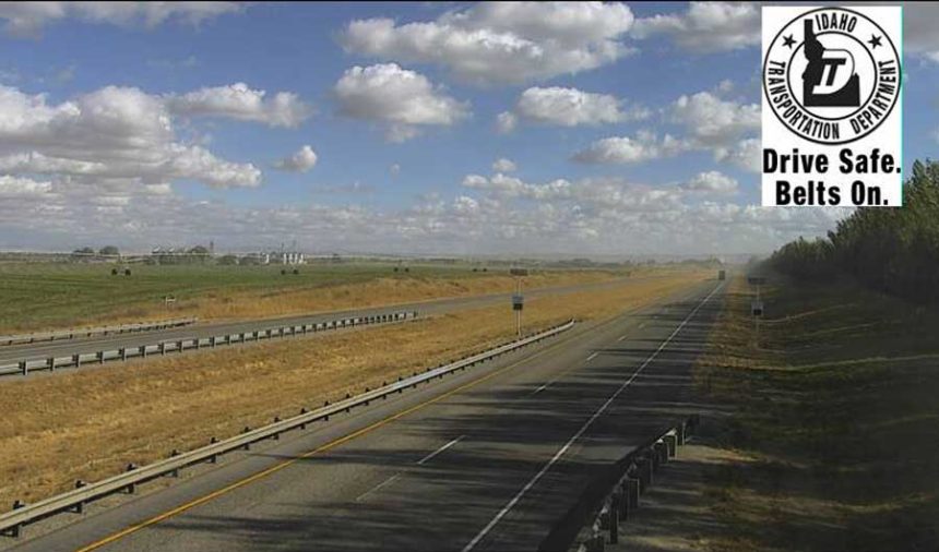 Blowing dust advisory on I15 between Idaho Falls and Roberts East
