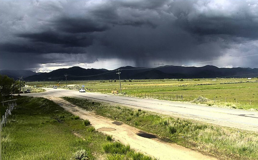 Strong thunderstorms moving through eastern and central Idaho East