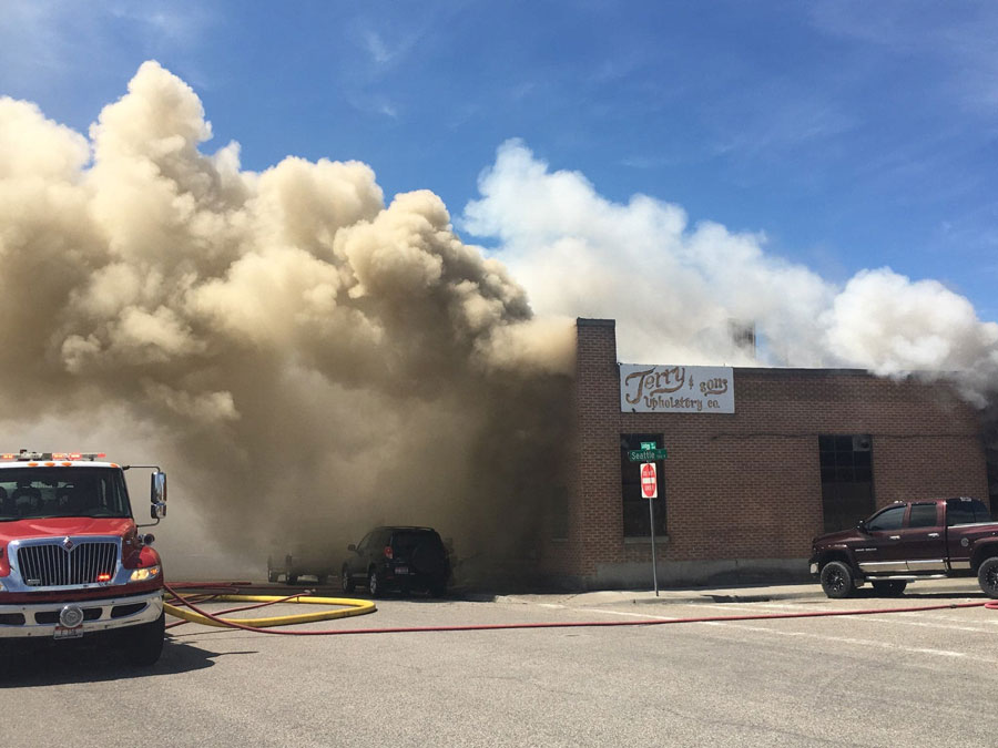 Firefighters responding after explosion causes fire at Idaho Falls
