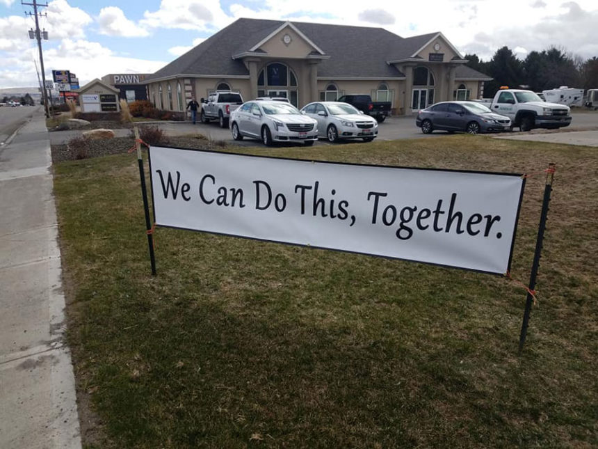 Ammon businesses display motivational signs to give ...