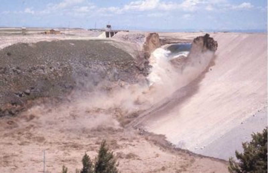 The Teton Dam broke 44 years ago today. This man was sitting on it when