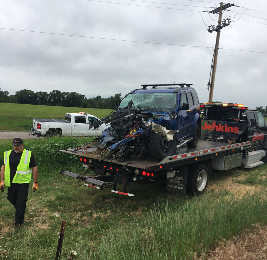 1 person hospitalized following 2vehicle crash near Rigby East Idaho