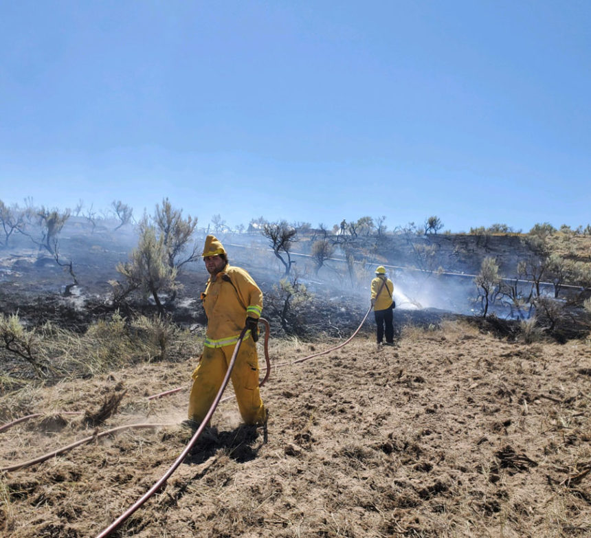 Field fire burns over 100 acres in Shelley, now 100 contained East