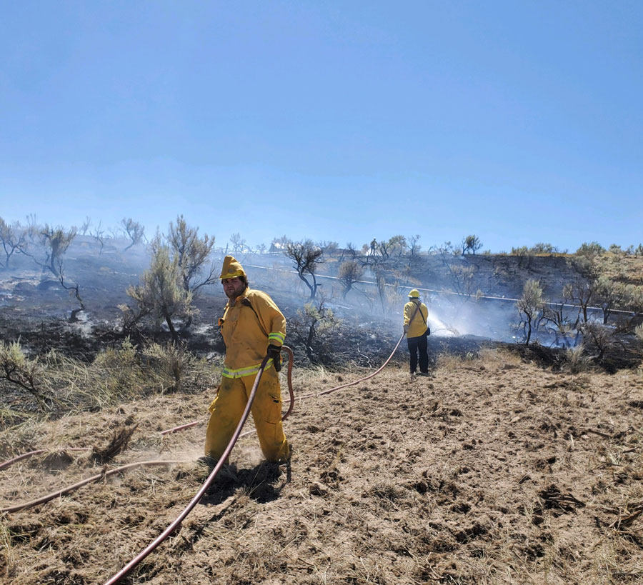 Field fire burns over 100 acres in Shelley, now 100 contained East