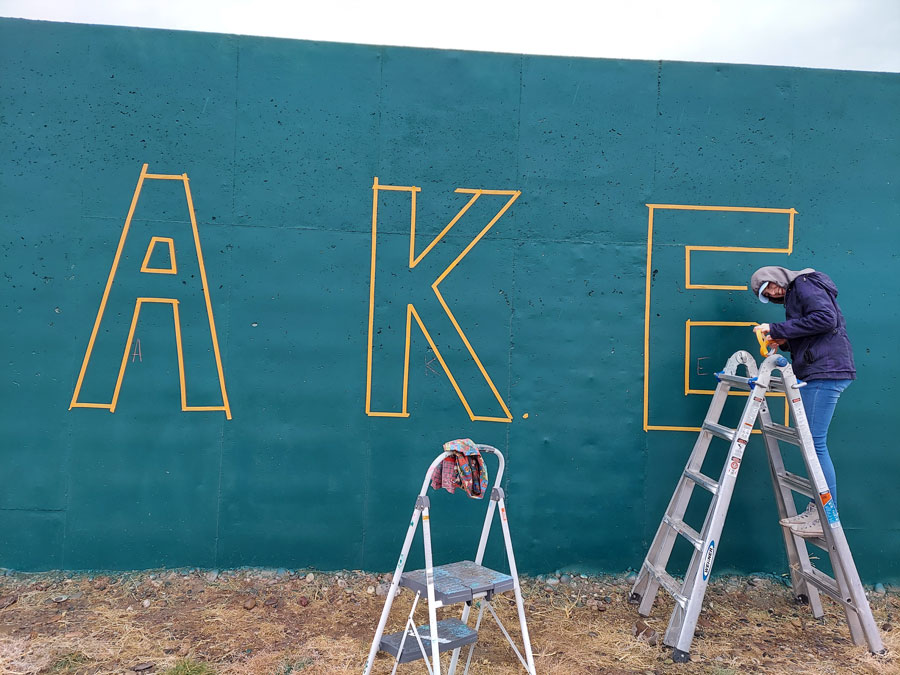 lake mural