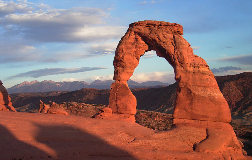 Delicate arch sunset