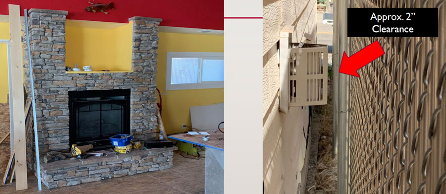 fireplace clearance