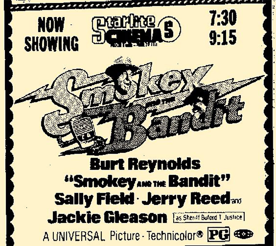 Smokey and the bandit ad in 1977