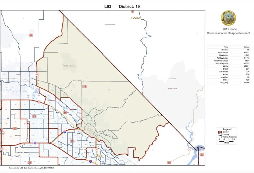 Idaho Redistricting Map 2011