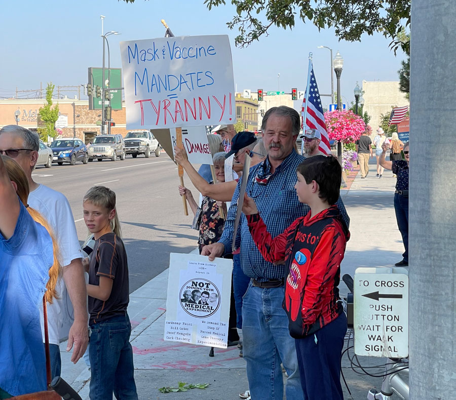 Group holds rally in Idaho Falls to protest new mask or vaccine mandates - Vimarsana News
