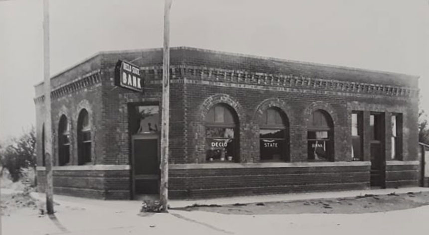 The Declo State Bank opened in 1917