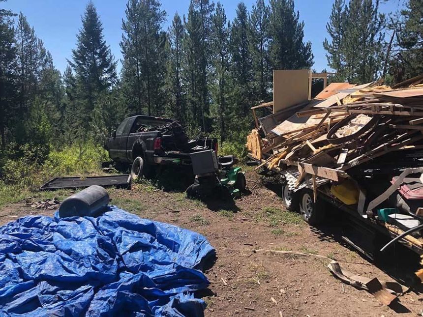 trashed campsite
