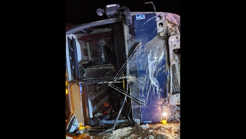 Greyhound crashes